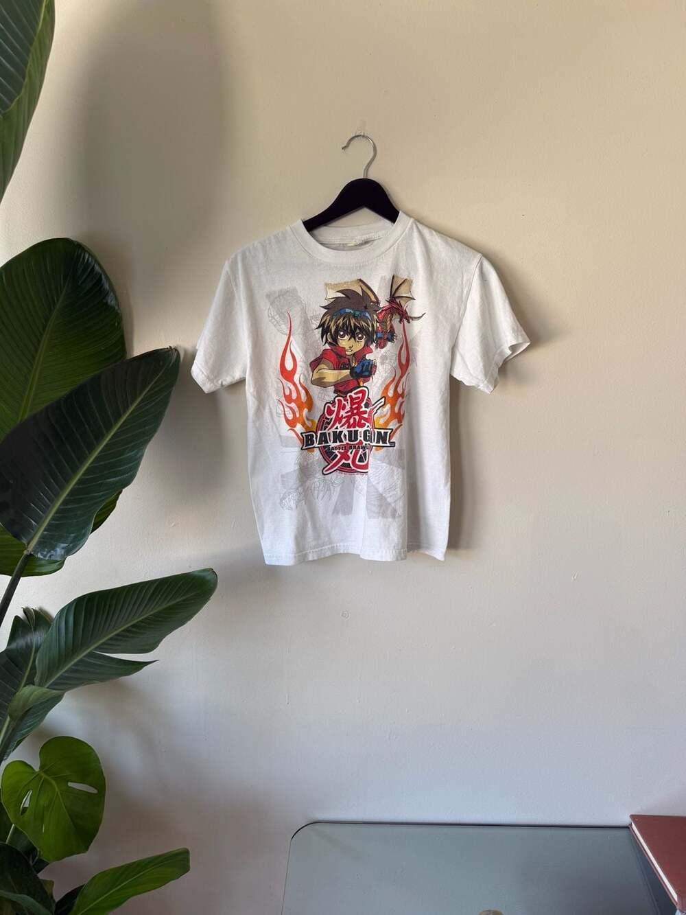 Vintage 2008 Bakugan Battle Brawlers Anime Graphic T-Shirt White